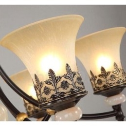 Lustre de metal integrado clássico tradicional de 3 luzes