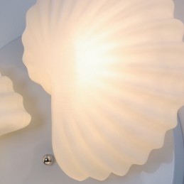 Lustre Integrado Clássico Tradicional de 3 Luzes com Sombra de Vidro
