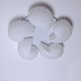 Lustre Conch 5 Light Traditional Classic Integrado com cúpula de vidro