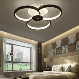 Lustre de metal integrado moderno e contemporâneo de 3 luzes
