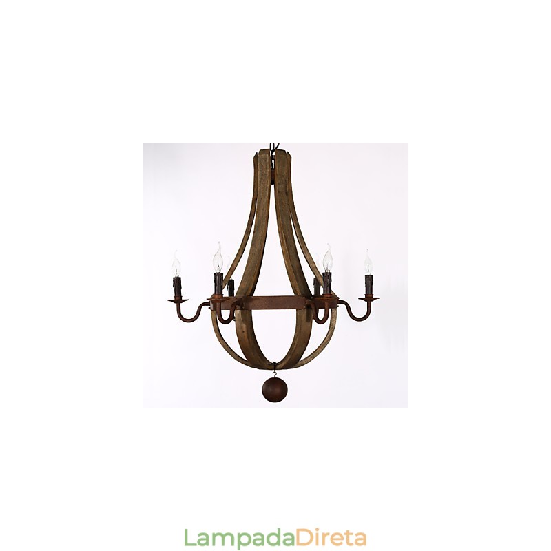 Vintage americano rústico pingente de madeira winerel lustre lâmpada sala de estar e lâmpada