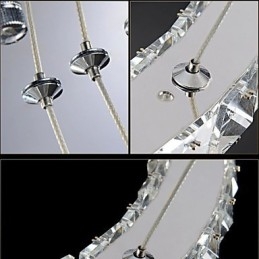 Luminária pendente de cristal moderna iluminação três anéis D204060 K9 grandes luminárias de teto de cristal