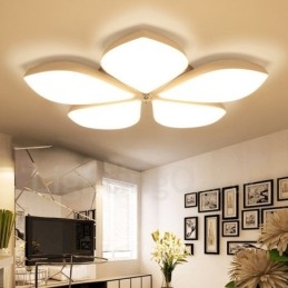 Luminária embutida de metal integrada contemporânea moderna de 5 luzes