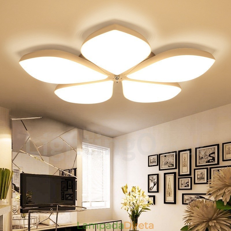 Luminária embutida de metal integrada contemporânea moderna de 5 luzes