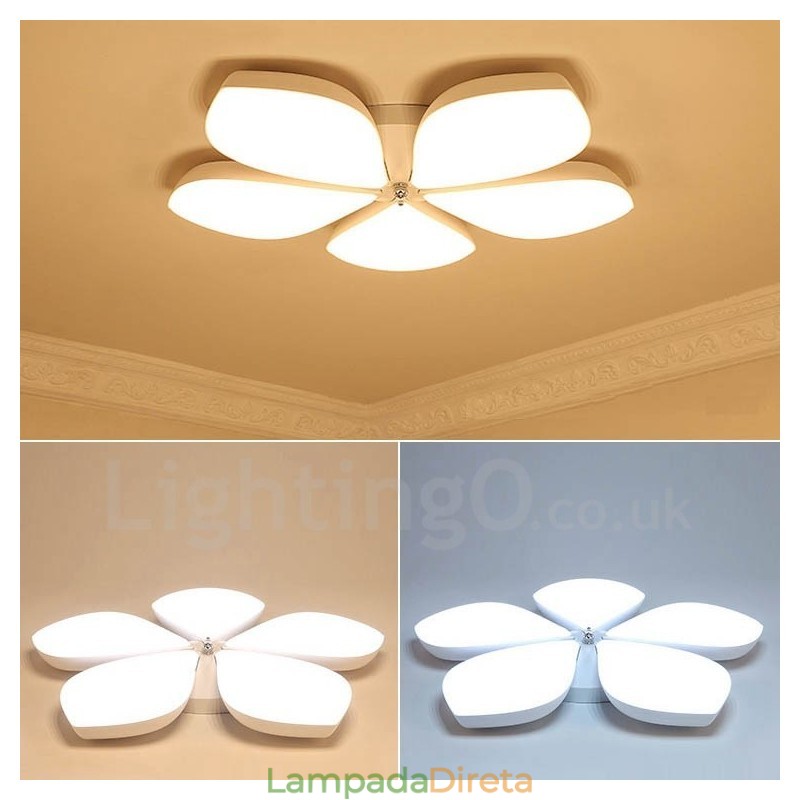 Luminária embutida de metal integrada contemporânea moderna de 5 luzes