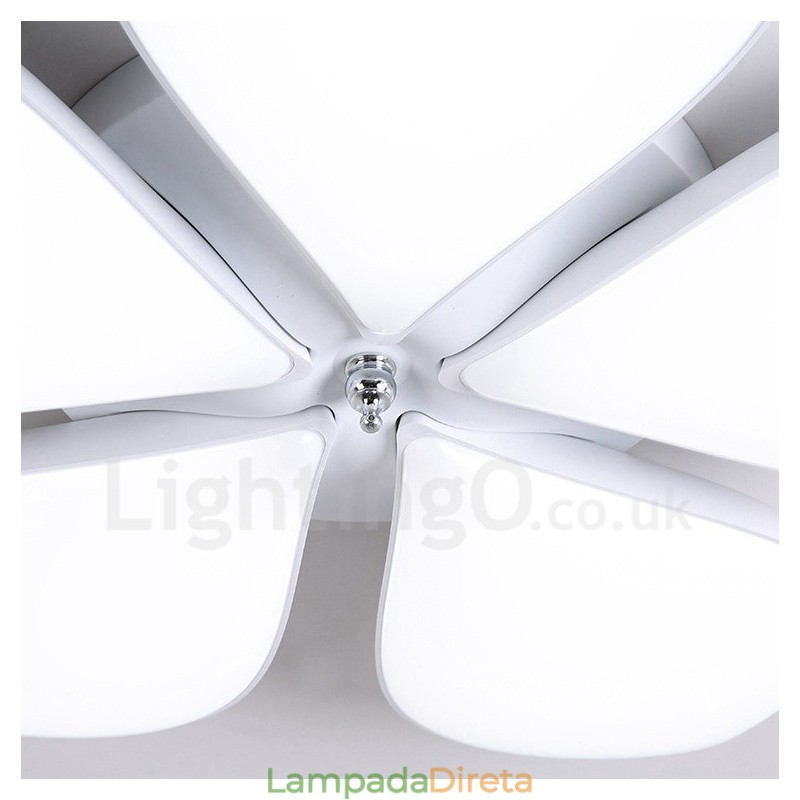 Luminária embutida de metal integrada contemporânea moderna de 5 luzes