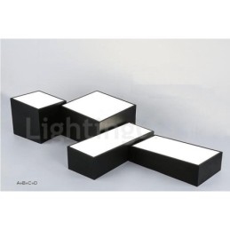Luminária embutida de metal integrada contemporânea moderna