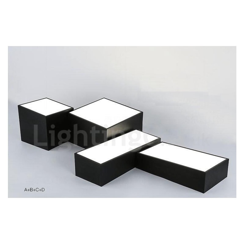 Luminária embutida de metal integrada contemporânea moderna