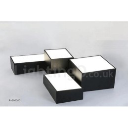 Luminária embutida de metal integrada contemporânea moderna
