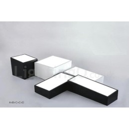 Luminária embutida de metal integrada contemporânea moderna
