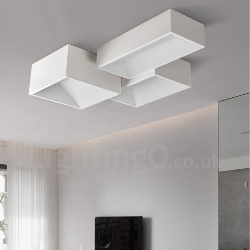 Luminária embutida de metal integrada contemporânea moderna