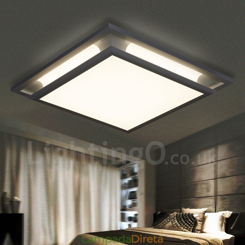 Luminária embutida de metal integrada contemporânea moderna