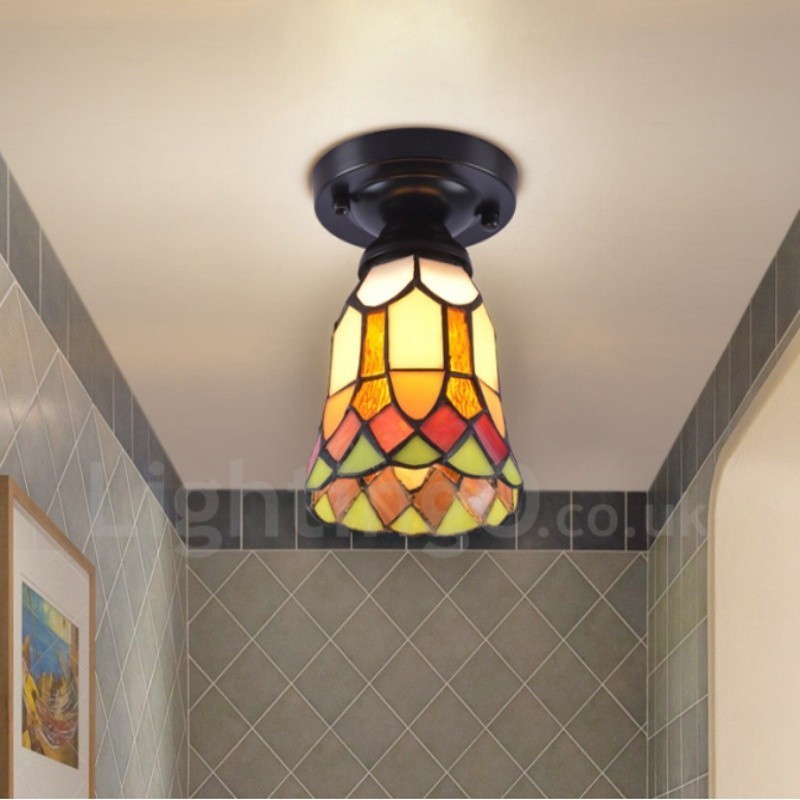Luminária embutida integrada estilo mediterrâneo