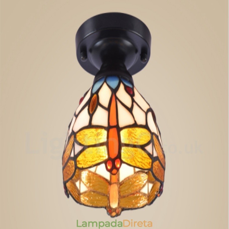 Luminária embutida integrada estilo mediterrâneo