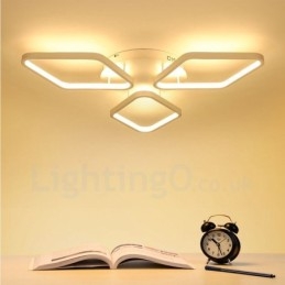 3 Luzes Modernas Contemporâneas Integradas de Metal Luminárias de Montagem Embutida