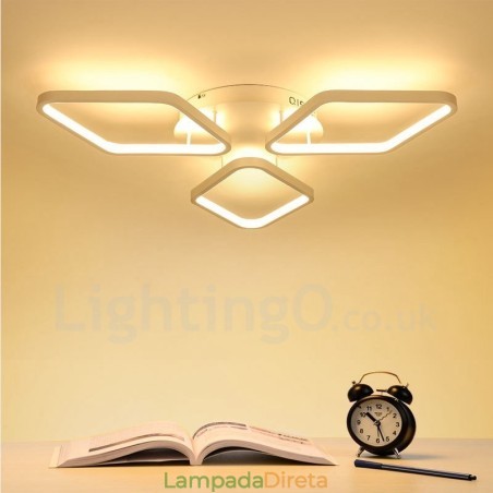 3 Luzes Modernas Contemporâneas Integradas de Metal Luminárias de Montagem Embutida 3 Luzes Modernas Contemporâneas Integradas de Metal Luminárias de Montagem Embutida
