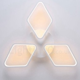 3 Luzes Modernas Contemporâneas Integradas de Metal Luminárias de Montagem Embutida