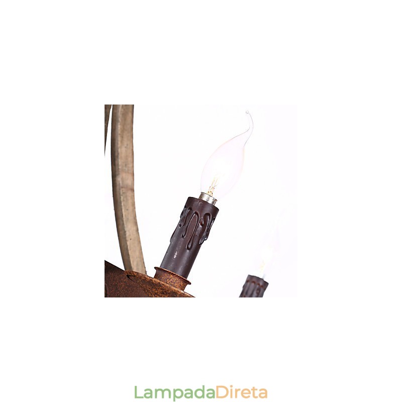 Vintage americano rústico pingente de madeira winerel lustre lâmpada sala de estar e lâmpada