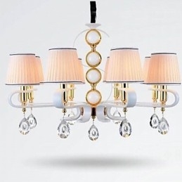 Lustre de tecido 8 luzes moderno minimalista lâmpada de alta qualidade