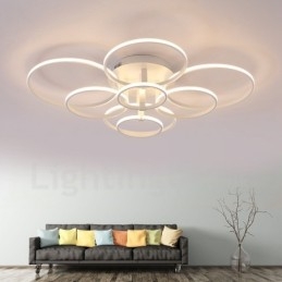Luminária embutida de metal integrada contemporânea moderna com 8 luzes