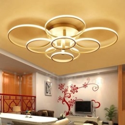 Luminária embutida de metal integrada contemporânea moderna com 8 luzes