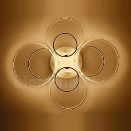 Luminária embutida de metal integrada contemporânea moderna com 8 luzes
