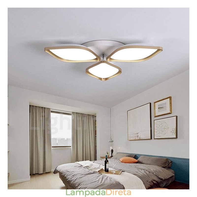3 Luzes Modernas Contemporâneas Integradas de Metal Luminárias de Montagem Embutida