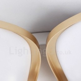 3 Luzes Modernas Contemporâneas Integradas de Metal Luminárias de Montagem Embutida