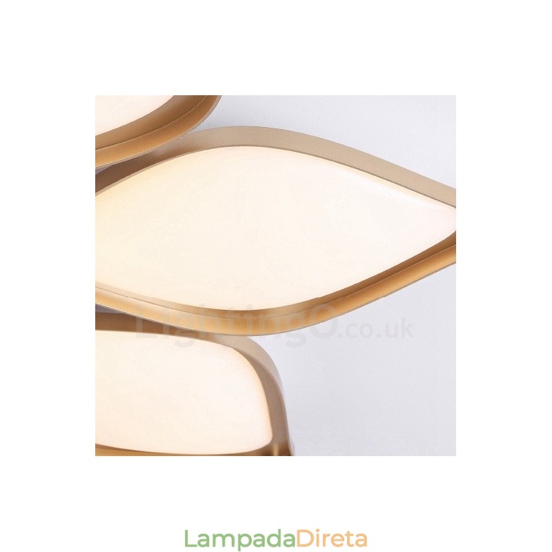 3 Luzes Modernas Contemporâneas Integradas de Metal Luminárias de Montagem Embutida
