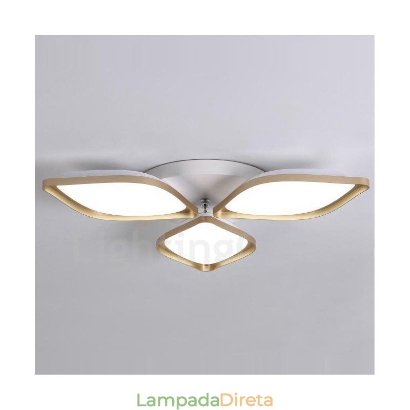 3 Luzes Modernas Contemporâneas Integradas de Metal Luminárias de Montagem Embutida