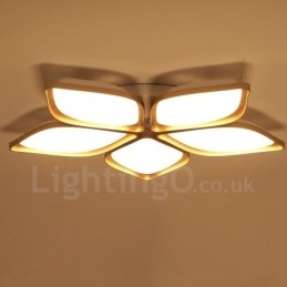 Luminária embutida de metal integrada contemporânea moderna de 5 luzes