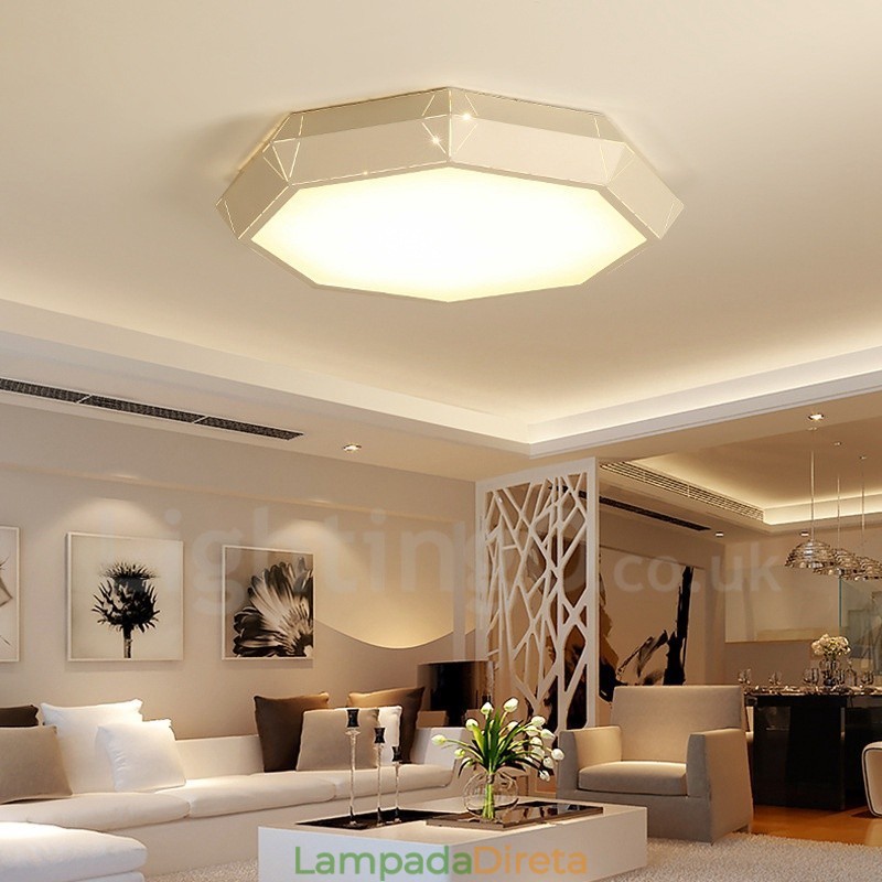 Luminária embutida de metal integrada contemporânea moderna