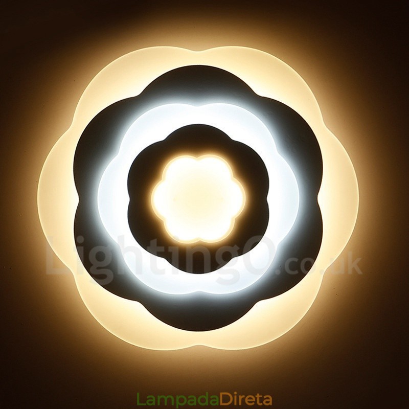 Luminária embutida de metal integrada contemporânea moderna