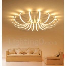 Luminária embutida de metal integrada contemporânea moderna