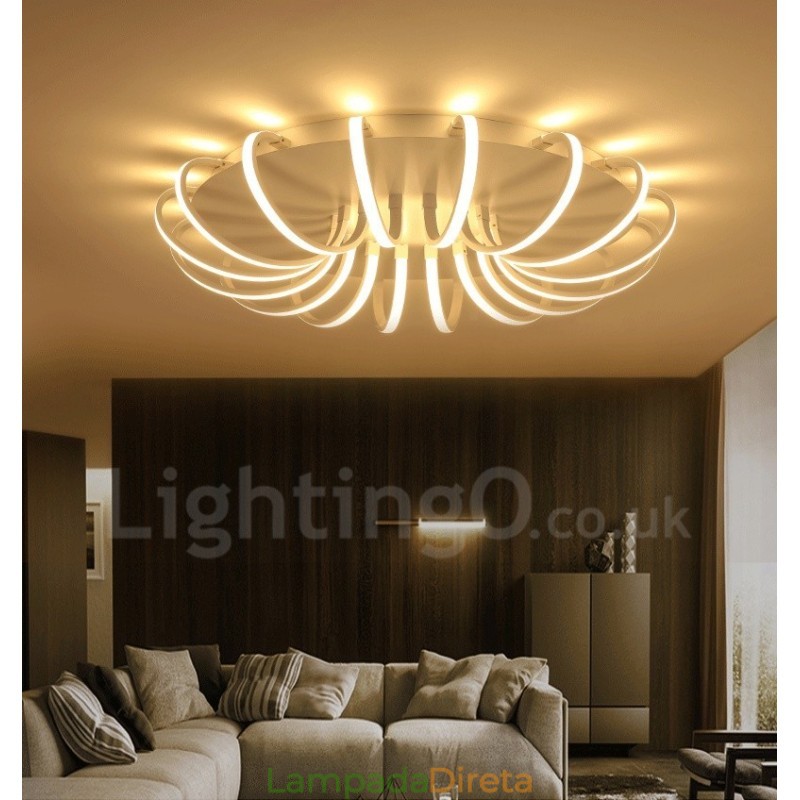 Luminária embutida de metal integrada contemporânea moderna