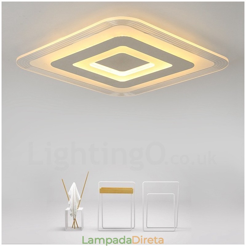 Luminária embutida de metal integrada contemporânea moderna