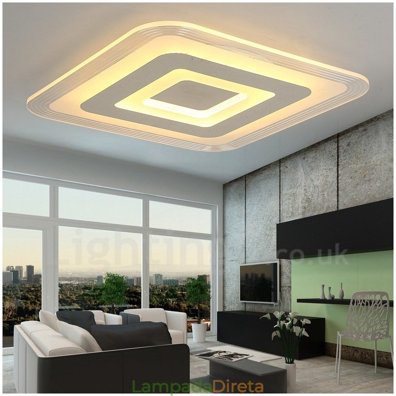 Luminária embutida de metal integrada contemporânea moderna