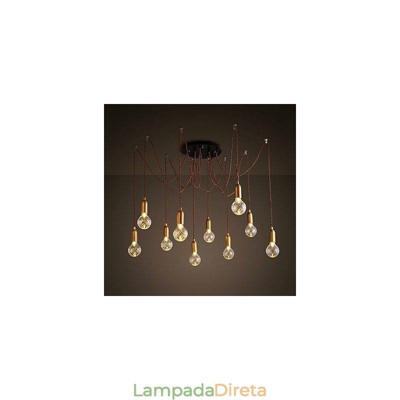 Lustre Mini Estilo Moderno Contemporâneo Metal