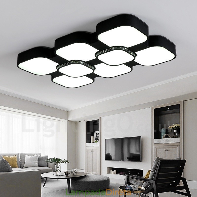 Luminária embutida de metal integrada contemporânea moderna