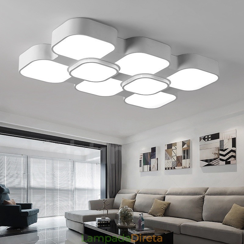 Luminária embutida de metal integrada contemporânea moderna