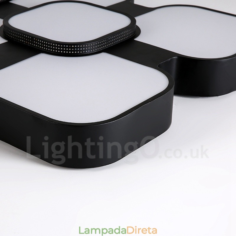 Luminária embutida de metal integrada contemporânea moderna