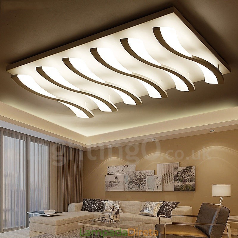 6 Luzes Modernas Contemporâneas Integradas de Montagem Embutida