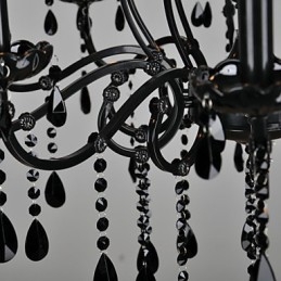 Lustre de Cristal Moderno Contemporâneo Cristal 10 Luzes Metal