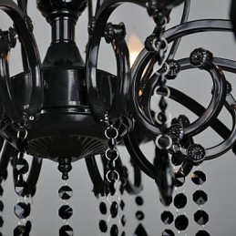 Lustre de Cristal Moderno Contemporâneo Cristal 10 Luzes Metal