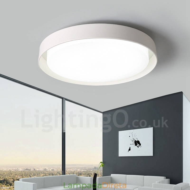 Luminária embutida de metal integrada contemporânea moderna