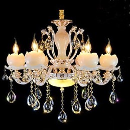 Pingente de cristal de jade de liga de zinco de estilo europeu de luxo
