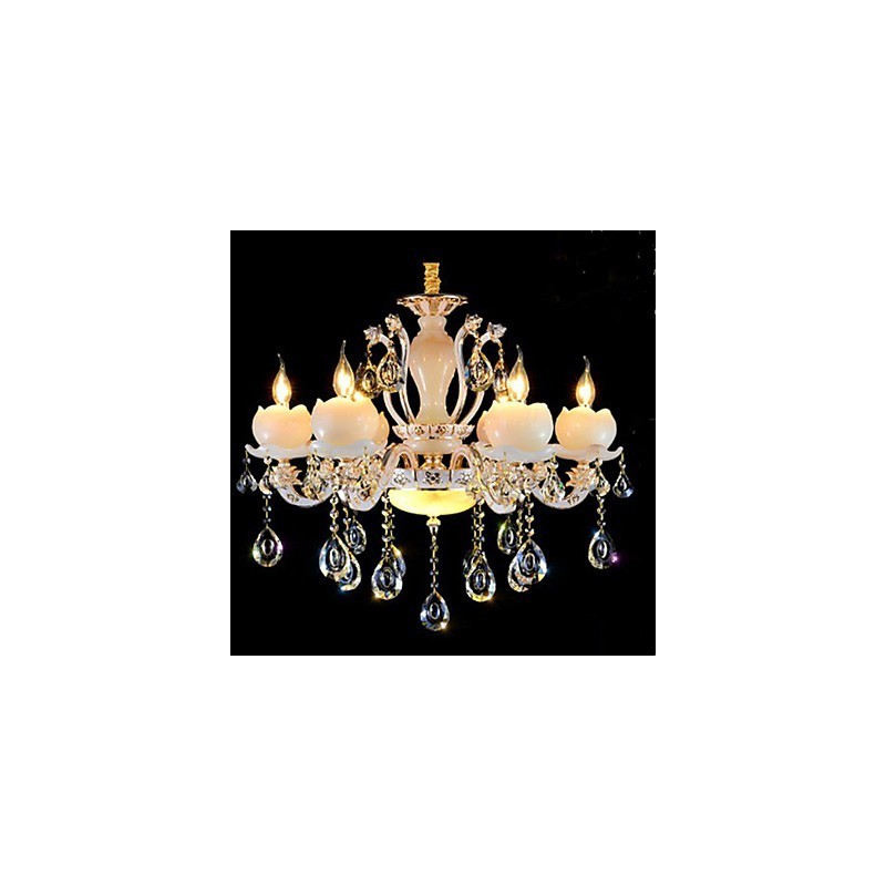 Pingente de cristal de jade de liga de zinco de estilo europeu de luxo