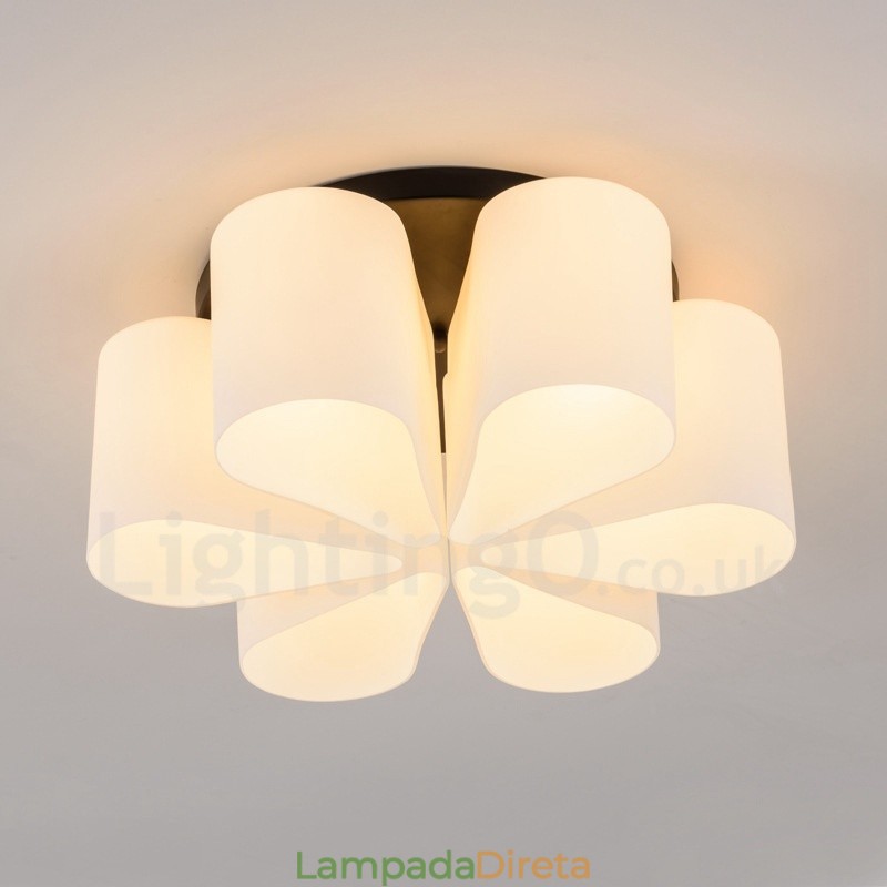 6 Luzes Rustic Lodge Integradas Luzes de Montagem Embutida
