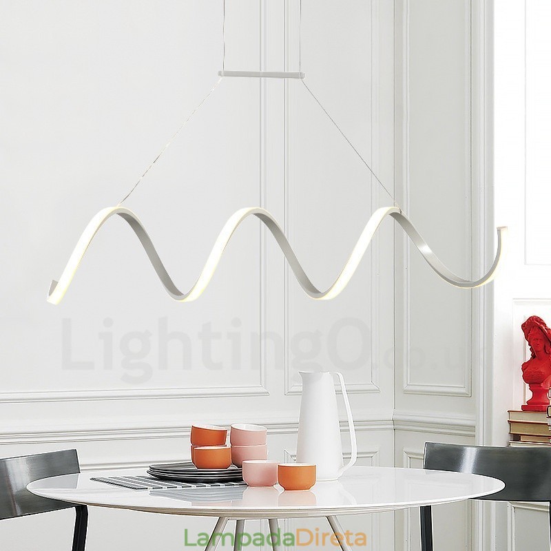 Luminária pendente integrada moderna e contemporânea