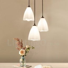 3 Luzes Tradicional Clássico Integrado Metal Pendente Luz